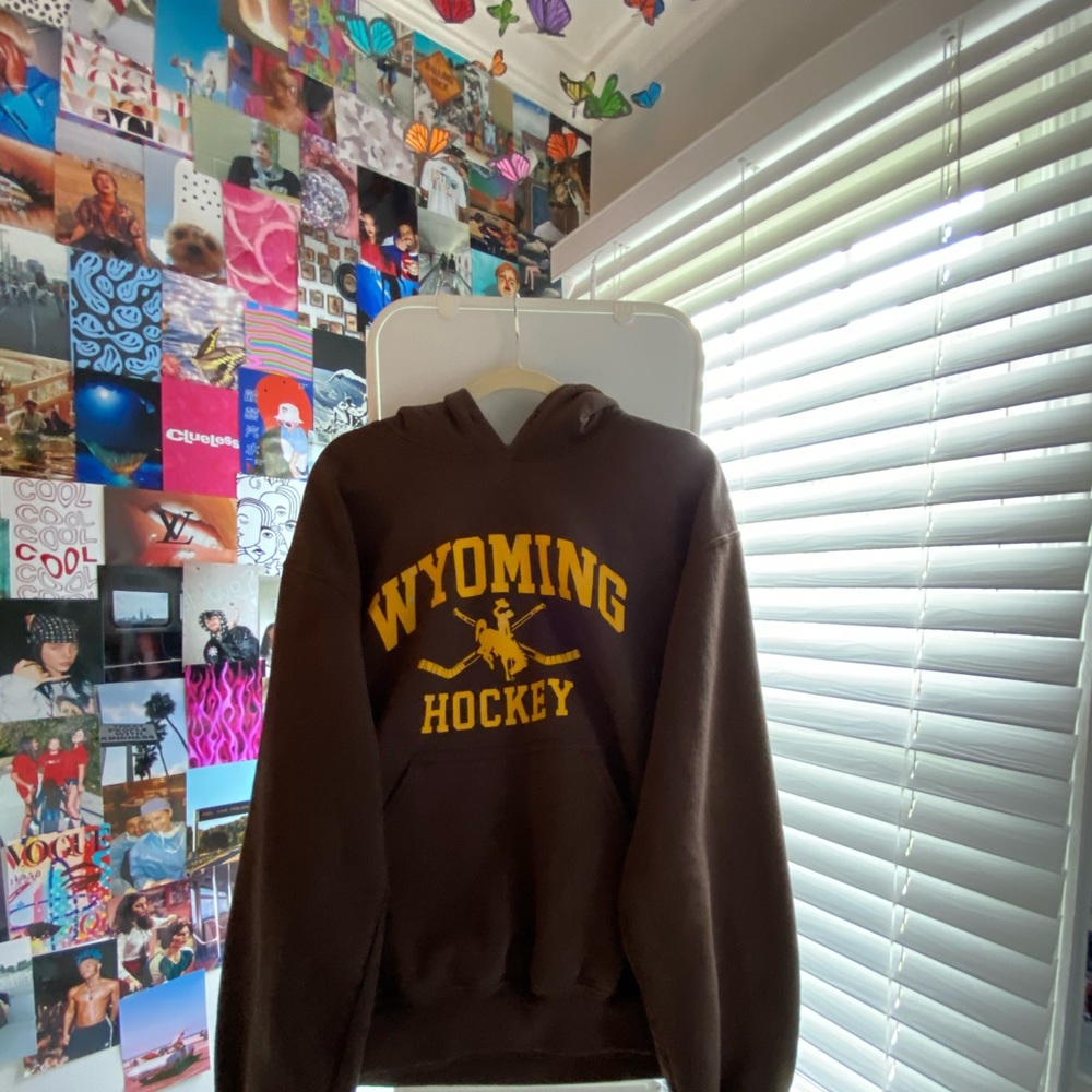 vintage wyoming hockey hoodie